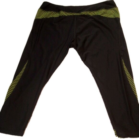 Women's Avia Gray/Green Capri Athletic Pants Measures Extra Large No Tag - Picture 2 of 11